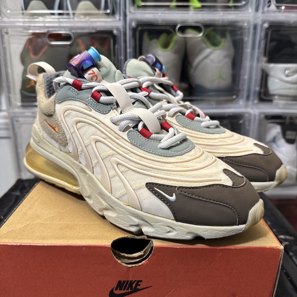 Size 8 - Travis Scott x Nike Air Max 270 React ENG Cactus Trails with box